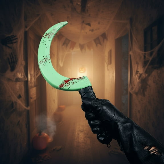 Halloween Luminous Knife Prop - Simulation Plastic Kitchen Blade - Spooky Costume Party Accessory For Stage And Holiday Decorations