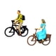 thumbnail image 3 of Figuras de ciclistas de resina a escala 1/87, adornos de personajes pequeños para maquetas de escenas en miniatura. Niño y niña, 3 of 9