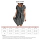 thumbnail image 4 of Vestido de manga corta Moda Casual Lavable a máquina Vestido de mujer transpirable y agradable para la piel para verano Gris XXL, 4 of 4