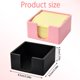 thumbnail image 5 of 2 note boxes, office stationery square convenience stickers storage box, silicone minimalist luxury desktop decoration, Black+pink, 5 of 5