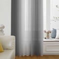 thumbnail image 6 of Grey White Ombre Sheer Curtains 45 Inches Long, Contemporary Art Abstract Aesthetics Light Filering Curtains, Breathable Simi Curtain Privacy Drapes for Kitchen Bathroom Small Window Treatment, 6 of 9