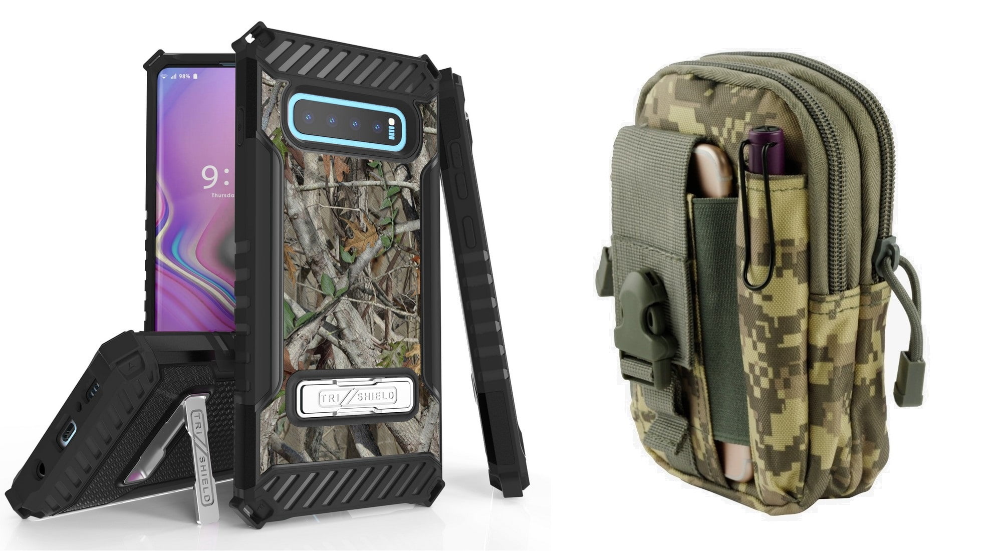 Beyond Cell Military Grade Shockproof Phone Case (Camo Tree/Black