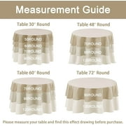 Hiasan White Round Tablecloth 60 Inch - Outdoor Tablecloth Waterproof Stain Resistant Spillproof Polyester Fabric Table Cloth for Dining Room Kitchen Parties