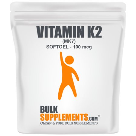 BulkSupplements.com Vitamin K2 MK7 Softgels 100mcg - Dental Health Supplements (100 Softgels)