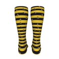 thumbnail image 6 of KLL Striped With Bees Print Cool Socks Men's Women's Crew Socks Funny Crazy Novelty Stockings, 6 of 8