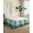 thumbnail image 2 of Abstract Marble Texture Bed Skirt Dark Green Gradient Watercolor Bed Skirts California King Size 16 Inch Drop, Wrap Around Dust Ruffle&nbsp;Bedskirt with Adjustable Elastic Belt for Queen Size Beds, 2 of 7