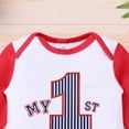 thumbnail image 5 of OBEEII Baby Boys First Birthday Outfits One Year Old Birthday Clothes Long Sleeve Romper with Pants Fall Winter Infant Boys Outwear, 5 of 9