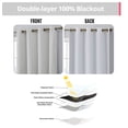 thumbnail image 4 of THD Passaic Geometric 100% Blackout Total Privacy Energy Efficiency Window Treatement Grommet Curtains - Set of 2 Panels, 4 of 7
