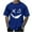 Blue, variant on WREESH Halloween T-Shirts Summer Fashion Casual Men's Round Neck Printed T-Shirt Top Blue