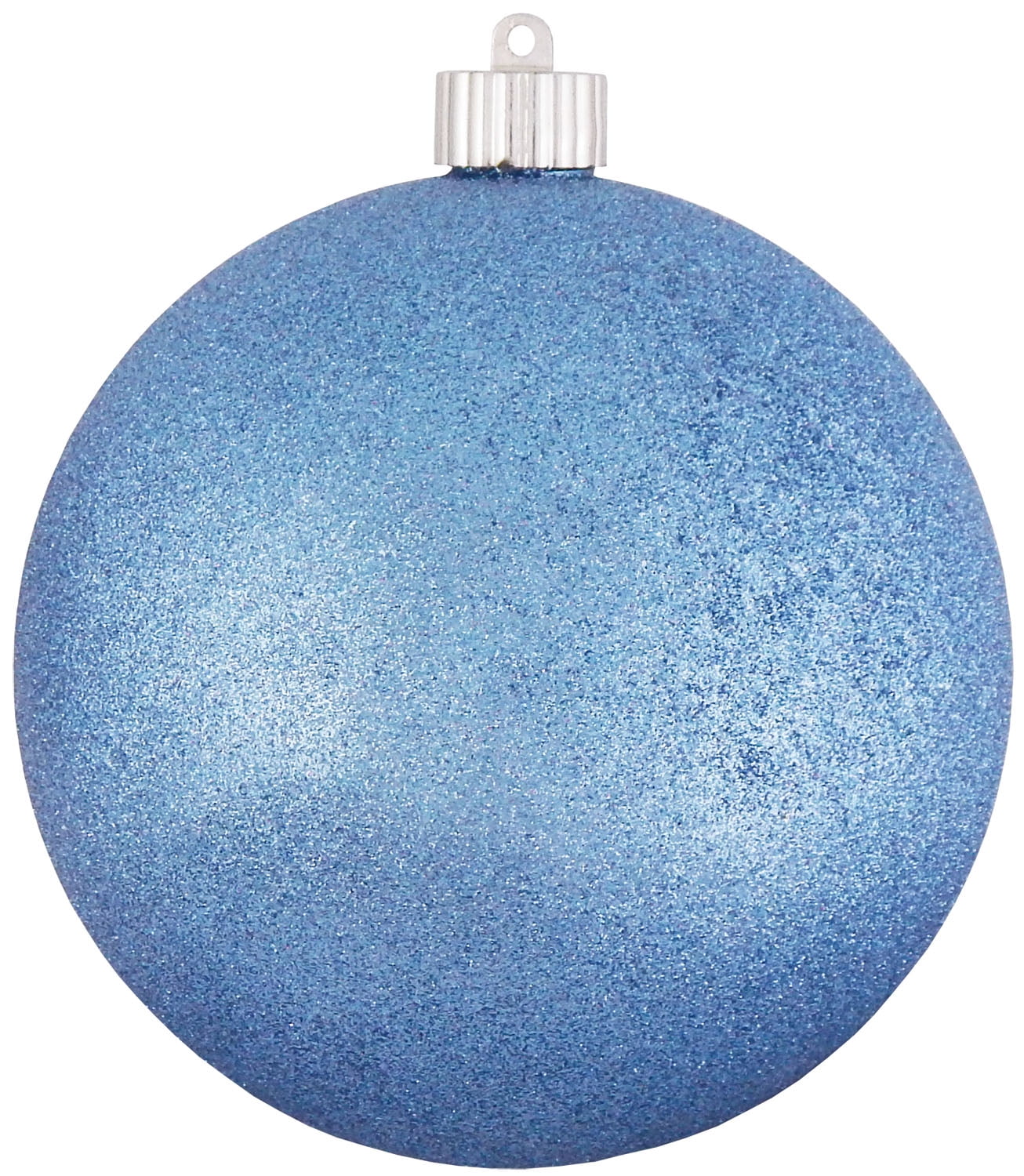 6" (150mm) Shatterproof Light Blue Glitter Christmas Ball