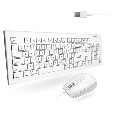Macally Wireless Ergonomic Keyboard and Mouse Combo White (MKEYECOMBO)
