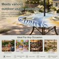 thumbnail image 6 of Round Outdoor Tablecloth with Umbrella Hole and Zipper, Tropical Palm Leaves Tablecloth with Elastic Waterproof, Summer Botanical Boho Watercolor Patio Table Covers for 36" - 44" Picnic Pool Tables, 6 of 9