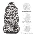 thumbnail image 5 of Sikiie Black White Stripes Car Seat Protector 2 Pack Car Seat Cushion Mat, Car Seat Covers for SUV, Truck, Van, 5 of 7