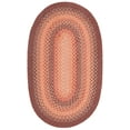 thumbnail image 2 of SAFAVIEH Braided Claes Bordered Reversible Area Rug, Orange/Rust, 3' x 5' Oval, 2 of 11