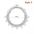 thumbnail image 6 of QQTDFG 16G 10mm Nose Septum Rings CZ Zircon Hoop Nose Ring Copper Helix Tragus Piercing-Style 1, 6 of 9
