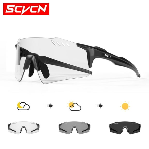 SCVCN Outdoor Photochromic Sunglasses Sports Bike Cycling Glasses Man MTB Climbing Glasses Women Driving Bicycle Eyewear