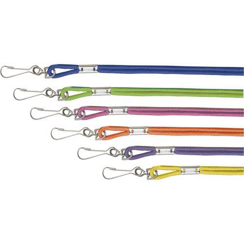 Champion Sports Nylon Lanyards with J-Hook Clip, Assorted, 22 Inch