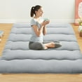 thumbnail image 2 of Japanese Floor Mattress Futon Mattress,3 '' Thicken Daybed Futon Roll Up,Portable & Foldable Tatami Mat for Sofa Lounger Camping Dormitory Yoga Sleep Nap Meditation, 2 of 8