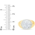 thumbnail image 6 of Floreo 10k Yellow Gold 15mm Two-Tone Flower CZ Openwork Ring, Sizes 5 - 13, 6 of 6