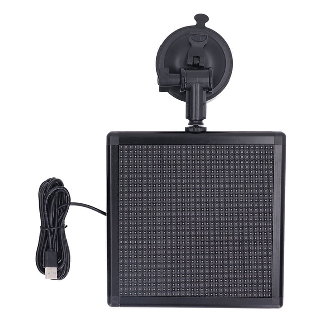 Letrero LED para coche, 185 x 185 x 22 mm, resolución de 32 x 32, control por aplicación wifi, programable.