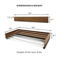 thumbnail image 4 of Step Up Products  39.5 in. Retractable Metal Wall Mount Indoor/Outdoor Clothes Drying Rack; Wood Look, 4 of 9