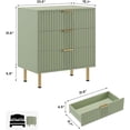 thumbnail image 2 of 3 - cajón almacenamiento gabinete: green, compact, y moderno organizer, durable y ideal para para dormitorio, sala de estar, o oficina use, 2 of 6
