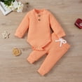thumbnail image 2 of Bagilaanoe 3pcs Newborn Baby Girl Boy Long Pants Set Long Sleeve Romper Tops + Trousers 3M 6M 12M 18M Infant Casual Outfits, 2 of 7