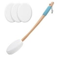 thumbnail image 2 of Clearance! Fenull Lotion Applicator for Back Feet 3 Replaceable Pads with 1 Long Handled Back Lotion Applicator for Elderly Women, Bathroom Appliances Clearance Sale, 1X Wooden Handle 3X Brush Heads, 2 of 9