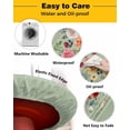 thumbnail image 3 of Spring Flower Round Fitted Tablecloth Colorful Wildflowers Leaf Black Watercolor Elastic Table Cloth Waterproof Oil Proof Seasonal Floral Table Cover Fits 44"-48" Round Tables for Party Dinner Decor, 3 of 6