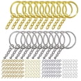 thumbnail image 1 of Juego de 220 llaveros, anillas de salto, tornillos y alfileres para accesorios de bricolaje, dorados y plateados. oro + plata, 1 of 7
