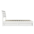 thumbnail image 3 of Emelie Full Wood Platform Bed with Panel Footboard and Storage Drawers in White, 3 of 5