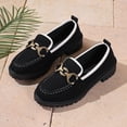 thumbnail image 3 of HomeDM Loafers for Women Slip On Comfort Closed Toe Flat Business Casual Dress Office Work Shoes, Black Size 5.5, 3 of 9