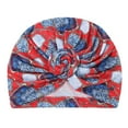 thumbnail image 2 of Herrnalise Women India Hat Printed Muslim Ruffle Chemo Hat Beanie Wrap Cap, 2 of 2