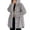 Light Gray, variant on Women Fall Jackets Button Hooded Sweatshirts Warm Fuzzy Oversize Loose Fit Hoodie Lightweight Outwears