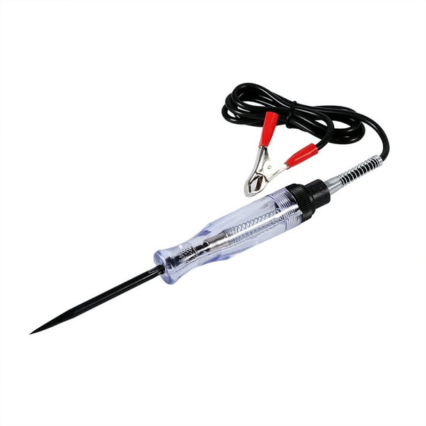 Probador de voltaje para automóvil, 6 V, 12 V y 24 V CC, para circuito de camión y automóvil, sonda larga, bolígrafo, bombilla