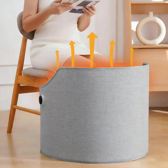 HIBIBUD Portable Leg Warmer with Soft Blanket,Under Desk Leg Foot Knee Heater,Small Space Heater,Radiant Heater Indoor Use for Foot Leg,Overheat Safety Protection,Quiet,Easy Setup