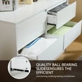 thumbnail image 6 of CHITOOMA Wood Dressers for Bedroom 6 Drawer, 47.2" Adult Horizontal Dresser with Large Drawer, Storage Cabinet Chest of Drawer for Living Room, Hallway, White, 6 of 8