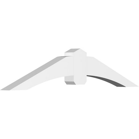 

60 W x 12 1/2 H x 4 D x 6 F 5/12 Pitch Archdale Architectural Grade PVC Gable Bracket