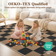thumbnail image 2 of Sasttie Round 4ft Checkered Easy Jute Area Rug, Outdoor Patio Rug Washable Rugs for Entryway Checkerboard Indoor Outdoor Rugs, Black & Natural, 2 of 9