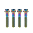 thumbnail image 1 of Wanyifa Titanium Hex Small Flange Head Bolt M8 15 20 25 30 35 40 45 50 55 60 65mm x1.25mm for Motorcycle Car Modification,M8x50mm,Rainbow,4 Pcs, 1 of 4