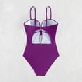 thumbnail image 3 of Women's One Piece Swimsuits Adjustable Strap Cut Out Bathing Suits with Chest Pad Summer Full Coverage Solid Color Swimwear, 3 of 6