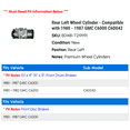 thumbnail image 2 of Rear Left Wheel Cylinder - Compatible with 1980 - 1987 GMC C6000 C6D042 1981 1982 1983 1984 1985 1986, 2 of 2