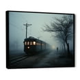 thumbnail image 2 of Designart "Enigmatic Winter Train" Train Floater Framed Canvas Wall Art, 2 of 5