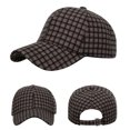 thumbnail image 2 of Yuanlong Unisex Plaid Baseball Cap Classic Grid Pattern Sun Hat Adjustable Winter Wind Blocking Casual Daily Travel Headwear, 2 of 5
