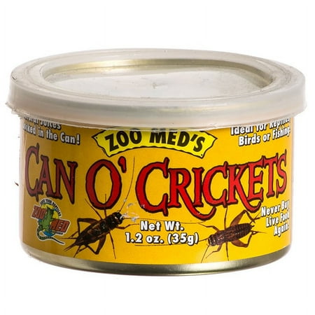 Zoo Med Can O' Crickets for Reptiles and Birds [Aquarium Carnivore Food, Marine, Tropical Fish Food, Reptile Bearded Dragon, Crickets and Insects, Snake Food] 4.8 oz