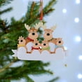 thumbnail image 3 of Personalized Reindeer Family Of 2, 3, 4, 5, 6 & 7 Christmas Tree Ornament 2021 - Cute Deer Holiday Winter Gift Year Durable 2021 Family Ornament, 3 of 8