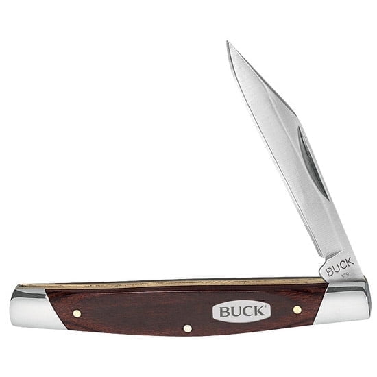 Buck Knives 379 Solo Folding Pocket Knife, Woodgrain Handle, 0.9 oz