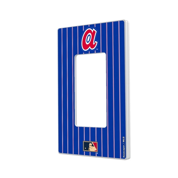 Atlanta Braves 1972-1980 Cooperstown Pinstripe Single Rocker Light Switch Plate