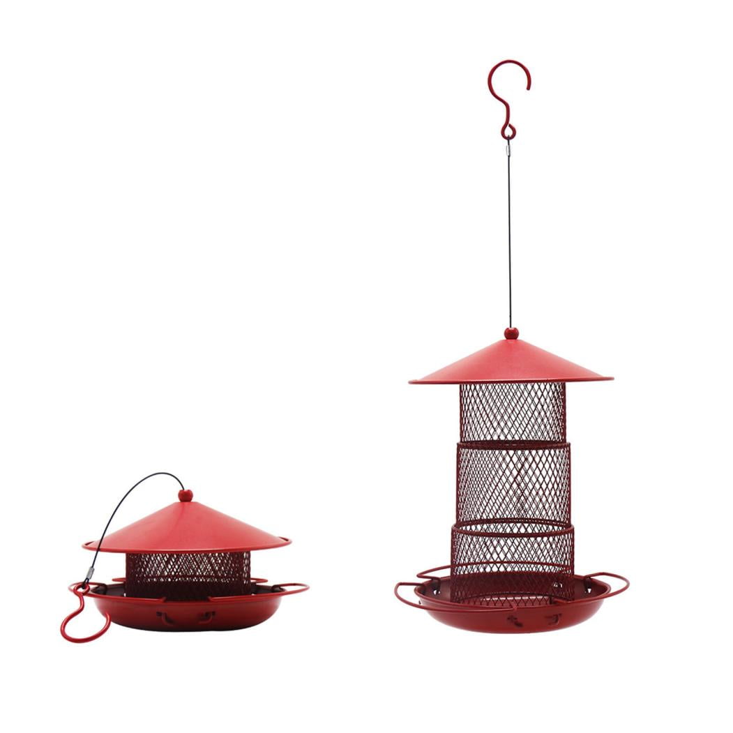 Metal Bird Feeders for Outside 11inch Bird Feeders for Outdoors Hanging with Copper for Garden Yard Outside Decor Finch - Gardening Gifts for Women Men