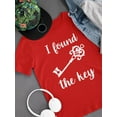 thumbnail image 3 of Valentine's Found The Key T-Shirt Men -Smartprints Designs, Male Small, 3 of 4